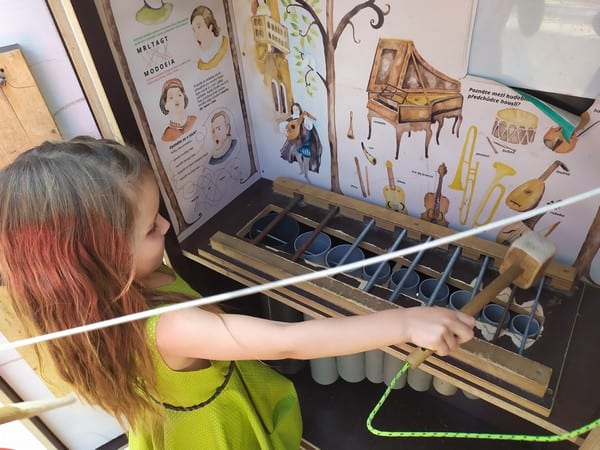 Beautiful kid enjoying outside activities