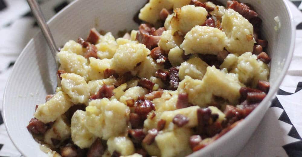 Šišky s uzeným – potato dumplings with smoked meat
