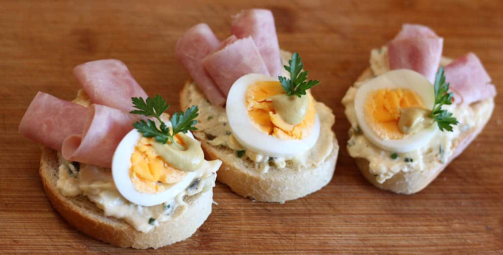 Czech open sandwiches Chlebíčky are the star of any party